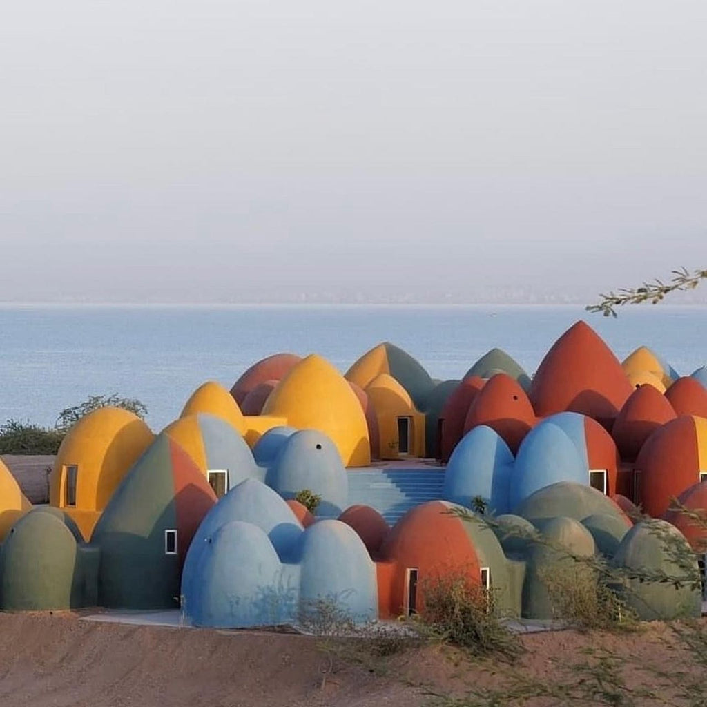 Cartoon Village: The Multi-Colored Domes Holiday Retreat on The Persian Gulf