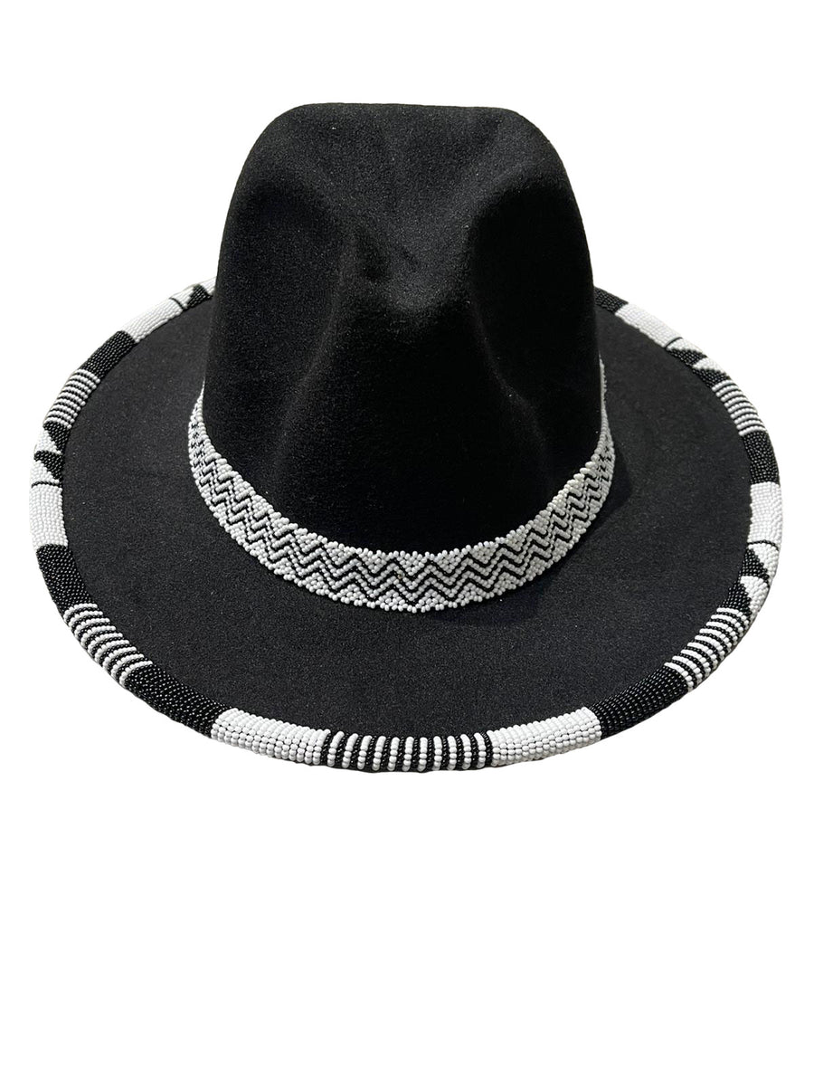 Kadib Black & White Beads Hat