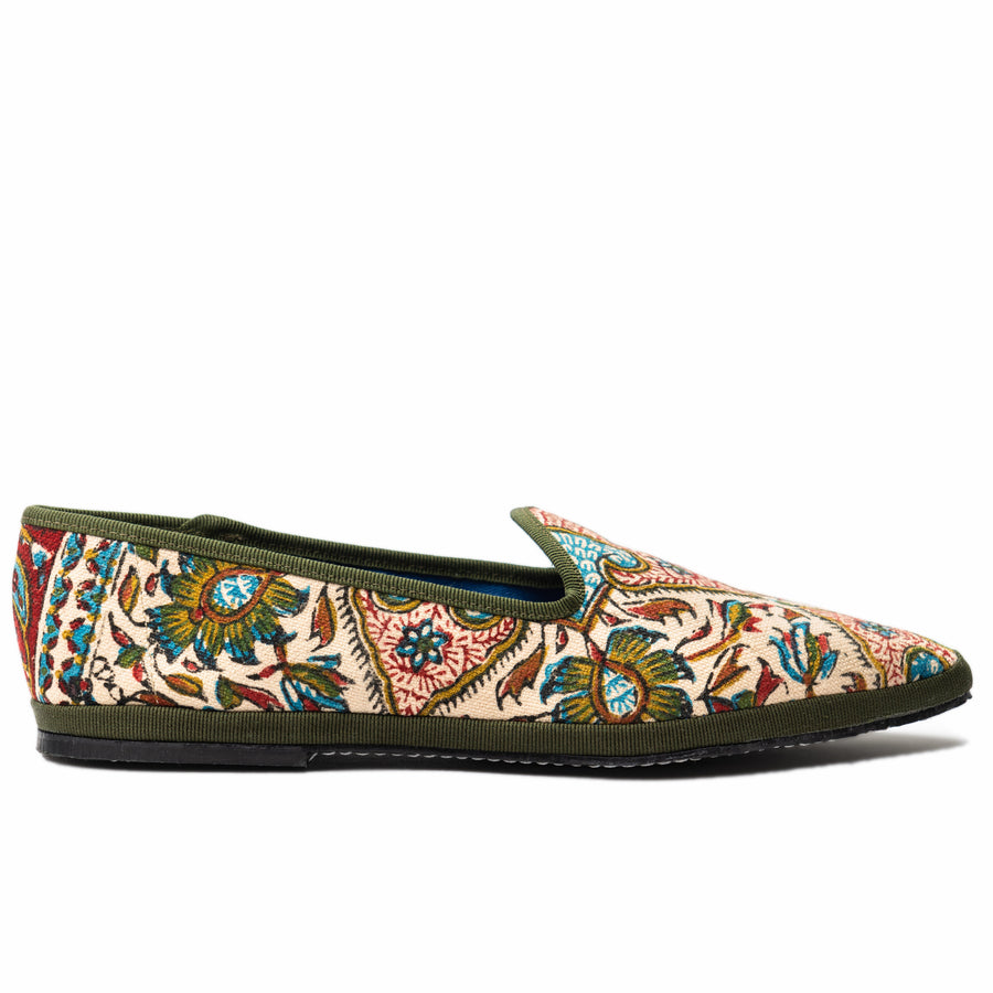 Toot block print canvas loafers