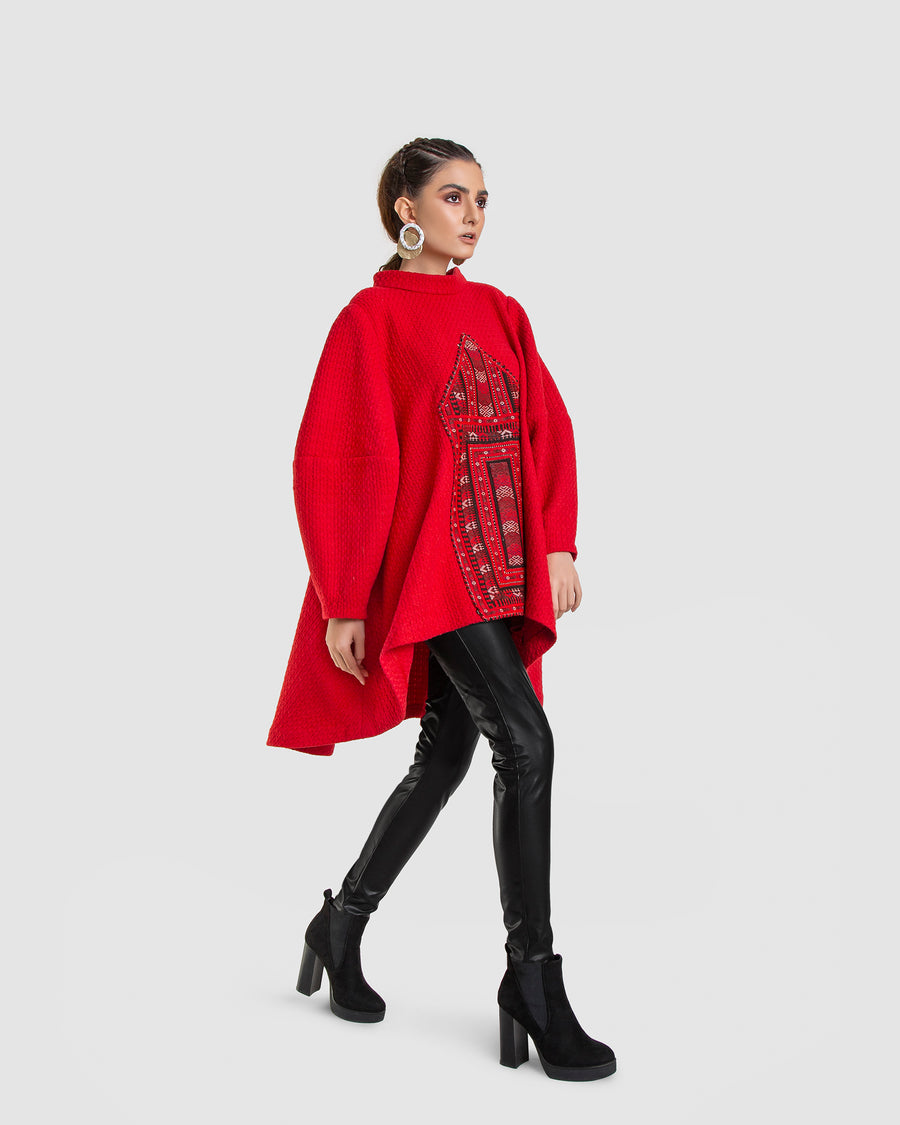 Embroidered Riding Hood Dress