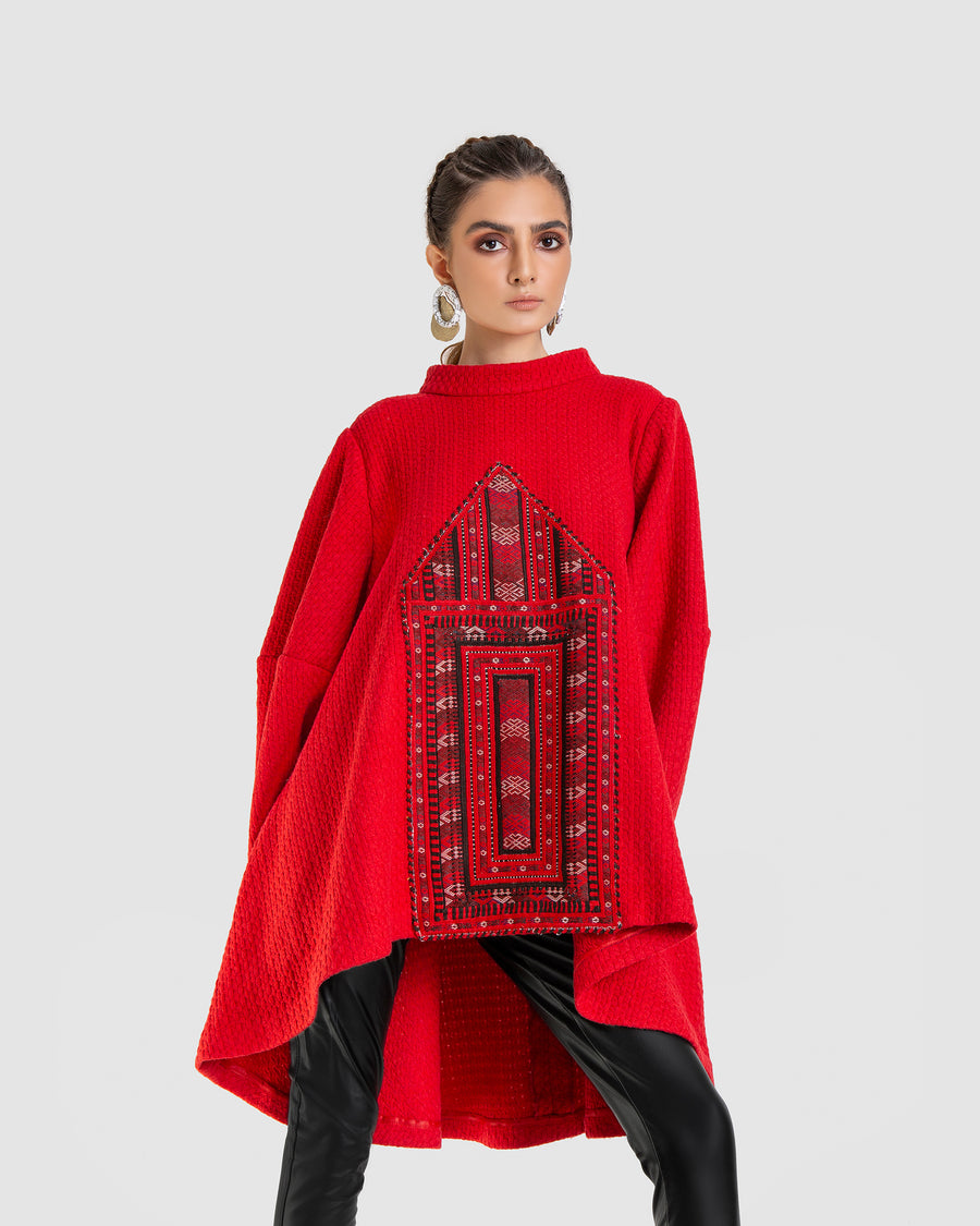 Embroidered Riding Hood Dress