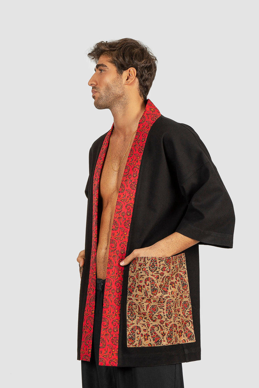 Deja Scarlet Kashmir Kimono