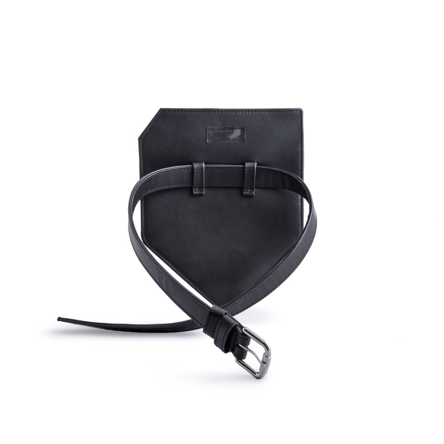 Vegan Leather Corner Belt Bag
