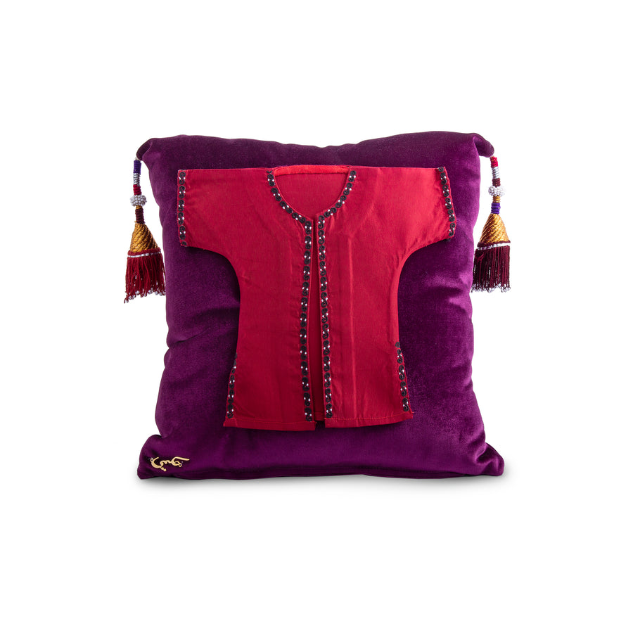 Red Silk Garment Cushion