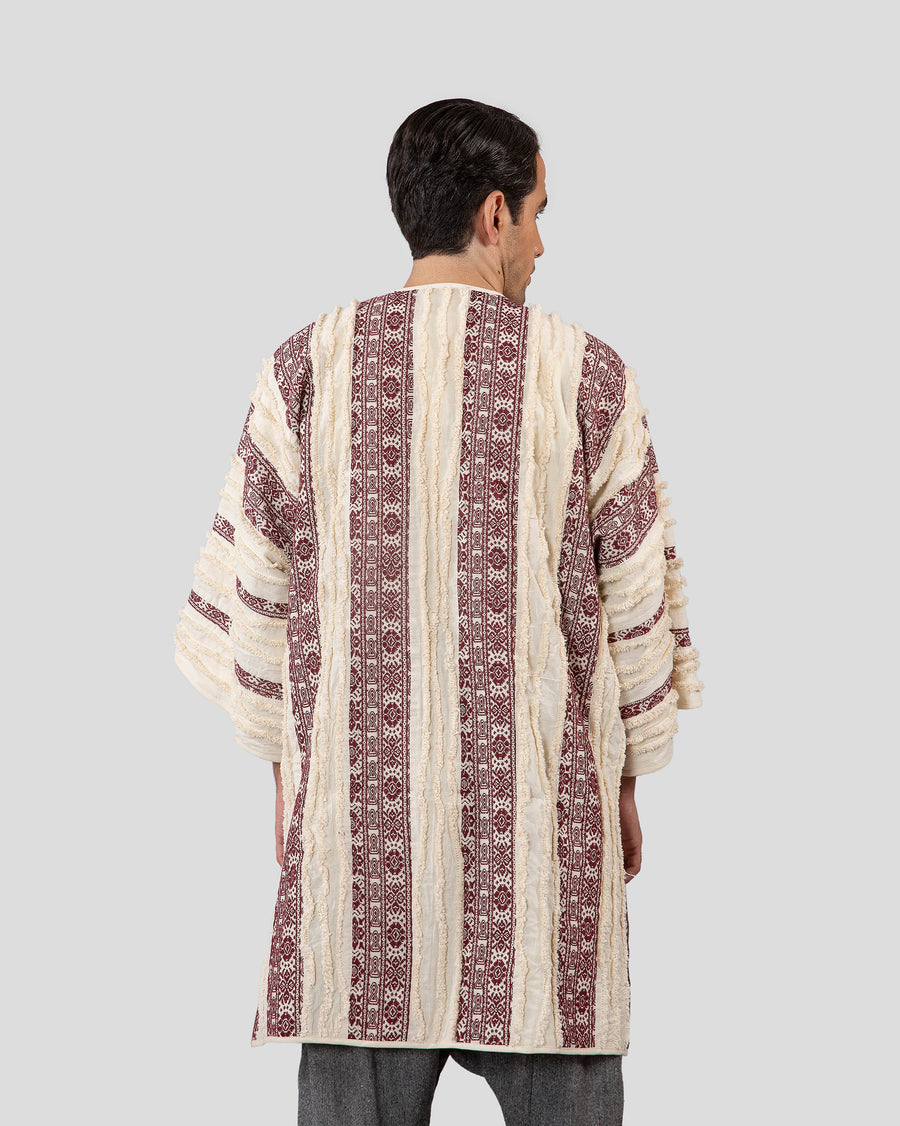 Reversible Lyric Patterned Kimono