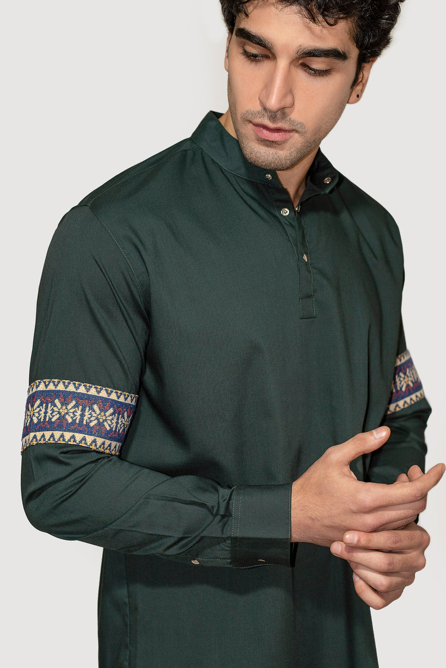 Embroidered Sleave Shirt
